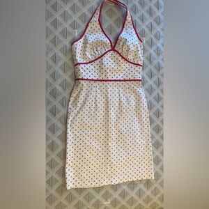 Citrine White and Red polka dot dress
